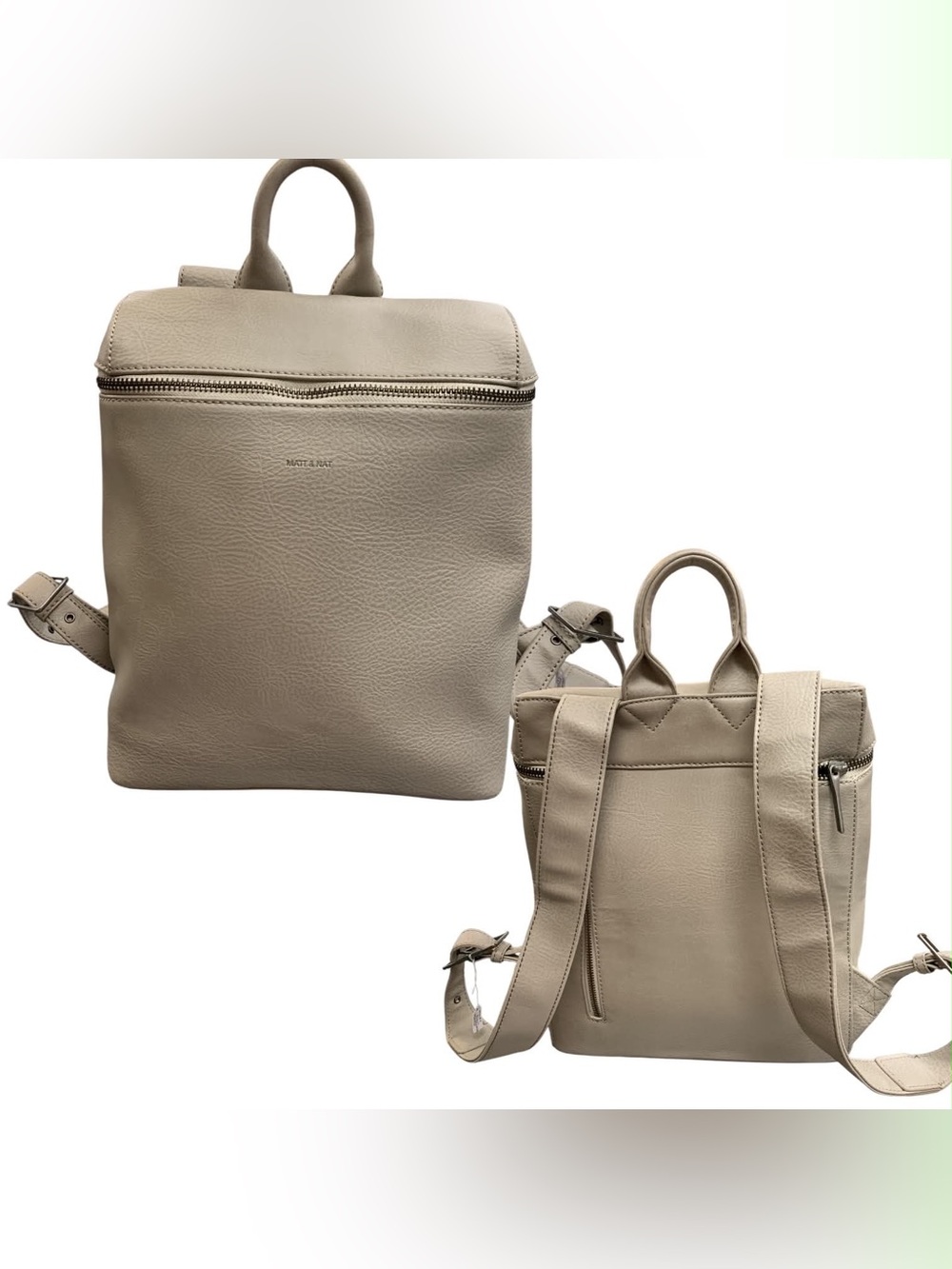 Matt & Nat Taupe Vegan Leather Backpack